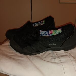 Skechers Black Athletic Shoes